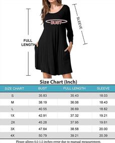 img 1 attached to Women'S Casual 3/4 Sleeve Swing Dress With Pockets T-Shirt Loose Fit