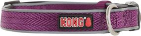 img 1 attached to Premium Padded Weave Reflective Dog Collar by KONG Comfort