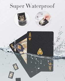 img 2 attached to Waterproof Black Diamond Playing Cards - HD Poker Deck For Enhanced Gaming Experience
