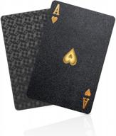 waterproof black diamond playing cards - hd poker deck for enhanced gaming experience logo