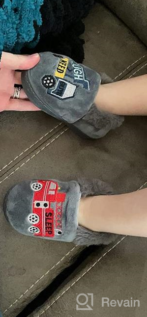 img 1 attached to 🚀 Adorable Cartoon Rocket Slippers: Perfect Toddler Boys' Shoes for Cozy Household Comfort review by James Jones