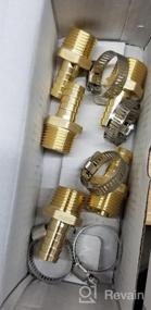 img 5 attached to GASHER 10 Piece Air Hose Fittings Set With Hose Barb And Pipe Adapter - 3/8" Barb X 3/8" MNPT - Includes 10 Hose Clamps