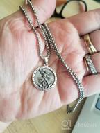 img 1 attached to 📿 Seiyang Sterling Silver St Michael/St Christopher Necklace: Protecting Men and Women with Archangel Catholic Coin Jewelry review by Jeff Kickthedogband