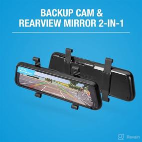 img 2 attached to TYPE S Portable Bluetooth Mirror with Solar Powered License Plate Backup Camera: Extra Wide 160° View in 720P for Car, Truck, SUV, Camper - Wireless Button Control & Split-Screen Features