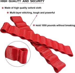 img 3 attached to Red Heavy Duty Door Strap Replacement - Adjustable Limiting Check Strap for Jeep Wrangler TJ JK JL CJ YJ JKU & Unlimited Accessories - Strong Load Capacity up to 1000 Lb