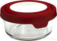 anchor hocking 4-cup round food storage containers: red trueseal airtight lids, set of 4 - ultimate kitchen organizer! логотип