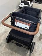 img 1 attached to Adjustable Stroller Organizer With Two Built-In Pockets, Front Zippered Pocket & Adjustable Straps, Fits Nearly Any Stroller, Black With Gold Hardware By Itzy Ritzy review by Chelsea Hunter