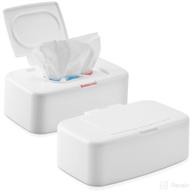 🧻 pack of 2 wipes dispenser with sealing design - small case for wet and dry tissue, dustproof wipe container to keep wipes fresh holder logo