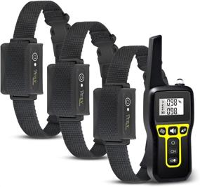 img 4 attached to 🐶 Rechargeable Remote Dog Training Collar by Petjoy - Non-Shock, 3 Training Modes, Up to 2800 Ft Range, IPX7 Waterproof - Suitable for Small, Medium, and Large Dogs (Includes 3 Collars)