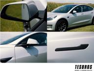 tesbros набор для глянцевой покраски tesla model 3 - поставляется с 2 полными наборами полного "погружения в черноту" - аксессуары для tesla model 3, изготовленные из 3m автомобильной пленки - произведено в сша. логотип