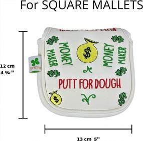 img 2 attached to Score Big With Foretra'S Money-Maker Golf Putter Headcover For Square Mallet Style Putters