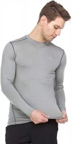 img 3 attached to Thermajohn Men'S Long Sleeve Compression Shirt: Cool Dry Baselayer For Running & Workout!
