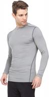 thermajohn men's long sleeve compression shirt: cool dry baselayer for running & workout! логотип