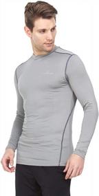 img 4 attached to Thermajohn Men'S Long Sleeve Compression Shirt: Cool Dry Baselayer For Running & Workout!