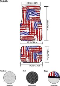 img 1 attached to FOR U DESIGNS American Flag Print Floor Mats For Cars All Weather Heavy-Duty Floor Mats Anti-Slip Rubber Floor Mats Carpet Universal Interior Car Accessories