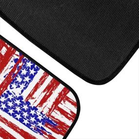 img 2 attached to FOR U DESIGNS American Flag Print Floor Mats For Cars All Weather Heavy-Duty Floor Mats Anti-Slip Rubber Floor Mats Carpet Universal Interior Car Accessories