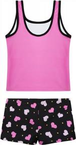 img 3 attached to Adorable Two Piece Tankini Swimsuit With Boyshort For Little Girls By Cadocado