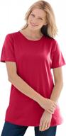 woman within women's plus size perfect short-sleeve crewneck tee shirt logo