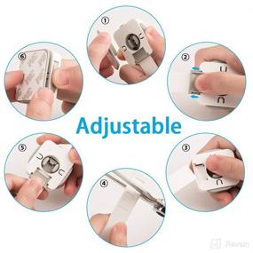 img 2 attached to 🔒 Baby Safety Cabinet Locks - Child Proof Locks for Drawers, Cabinets, Ovens, Refrigerators, Toilets, Doors, and Appliances - Secure with Adjustable Strap and Latch System - Includes Safety Lock Adhesive (4PCS)