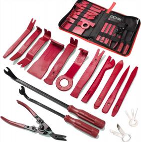 img 4 attached to 19Pcs Car Panel Door Audio Trim Removal Tool Kit With Fastener Remover Pry Tool Set And Storage Bag