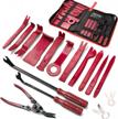 19pcs car panel door audio trim removal tool kit with fastener remover pry tool set and storage bag logo