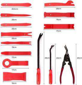 img 3 attached to 19Pcs Car Panel Door Audio Trim Removal Tool Kit With Fastener Remover Pry Tool Set And Storage Bag