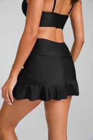 img 3 attached to Women'S High Waisted Swim Skirt Bottoms Split Ruffle Bathing Suit Bottom Swimsuit