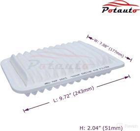 img 3 attached to 🔍 POTAUTO MAP 6003 (CA10190) Engine Air Filter Replacement for PONTIAC VIBE, SCION IM XD, TOYOTA COROLLA IM MATRIX YARIS" - Optimized Product Name: "POTAUTO MAP 6003 (CA10190) Engine Air Filter Replacement for Pontiac Vibe, Scion iM XD, Toyota Corolla iM Matrix Yaris - Improved SEO