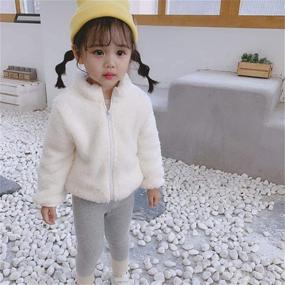 img 1 attached to 🧥 Warm and Adorable Baby Winter Fleece Coat with Faux Fur, Hood and Ears - Perfect Outwear for Toddler Boys and Girls, Fall and Winter Outfit Essential