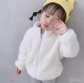 img 2 attached to 🧥 Warm and Adorable Baby Winter Fleece Coat with Faux Fur, Hood and Ears - Perfect Outwear for Toddler Boys and Girls, Fall and Winter Outfit Essential