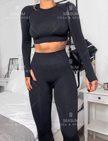 img 2 attached to Transform Your Yoga Experience With High-Waisted Leggings For Women: Seamless, Slimming, And Controlling