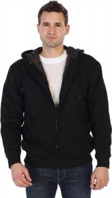 img 4 attached to Men'S Heavyweight Sherpa Lined Fleece Hoodie Jacket By Gioberti: Stay Warm & Cozy!