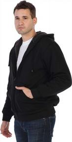 img 1 attached to Men'S Heavyweight Sherpa Lined Fleece Hoodie Jacket By Gioberti: Stay Warm & Cozy!