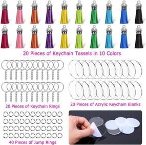 img 2 attached to Create Your Own Custom Keychains With Shynek'S 100Pc Acrylic Keychain Blanks And Hardware Set
