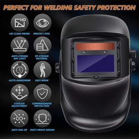 img 2 attached to Ekkcash Darkening Solar Lithium Welding Helmet for Effective Grinding