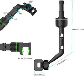 img 1 attached to 📱 Universal Adjustable Car Phone Holder with 360 Degree Rearview Mirror Mount - Cell Phone Holder Cradle Mount for Better Phone Accessibility