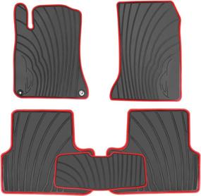 img 2 attached to 🚗 Custom Fit Black Rubber Car Floor Mats Liners for Mercedes Benz A Class 2012-2019/B Class 2013-2019 GLA 2014-2019 - All Weather Protection, Heavy Duty & Odorless - HD-Mart