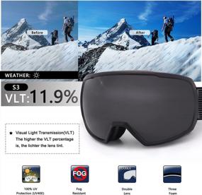 img 1 attached to Xiyalai Ski & Snowboard Goggles For Men & Women - 100% UV Protection