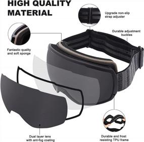 img 2 attached to Xiyalai Ski & Snowboard Goggles For Men & Women - 100% UV Protection