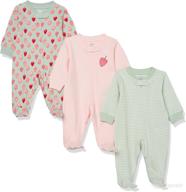 multipack zip-front sleep and play for unisex babies - amazon essentials logo