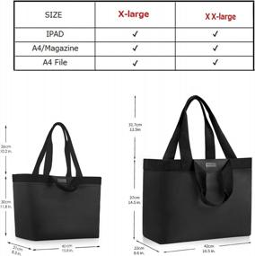 img 1 attached to Multi-Functional Waterproof Tote Bag For Women - Perfect For Gym, Work And Beach - CHICECO Extra Large Utility Bag
