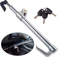 🔒 cartman heavy duty steering wheel lock bar: ultimate anti-theft security with adjustable length - silver, includes 3 keys логотип