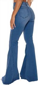 img 2 attached to CutieLove Women'S Ripped Jeans Bell Bottom Jeans High Waisted Hem Destroyed Denim Pants