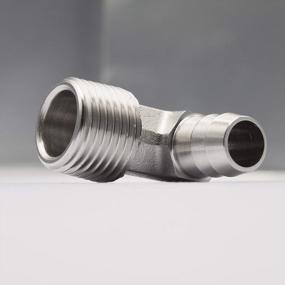 img 2 attached to Pack Of 5 - Stainless Steel 316 90 Degree Elbow Barb Fitting For 1/2" ID Hose And 1/2" Male NPT Air & Gas Connections By LTWFITTING