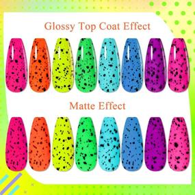 img 3 attached to MIZHSE Neon Eggshell Gel Polish Set - Summer Fluorescent Pink, Yellow, Green Nail Polish | Soak Off UV LED Gel for Salon Manicure