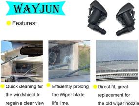 img 2 attached to 🚗 WayJun Windshield Water Jet Washer Nozzle Single Hole (Set of 2) for Jeep Grand Cherokee (2005-2016), Chevy Malibu (2005-2013), Pontiac G6 (2005-2010), Saturn Aura (2007-2010)