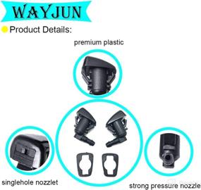 img 3 attached to 🚗 WayJun Windshield Water Jet Washer Nozzle Single Hole (Set of 2) for Jeep Grand Cherokee (2005-2016), Chevy Malibu (2005-2013), Pontiac G6 (2005-2010), Saturn Aura (2007-2010)