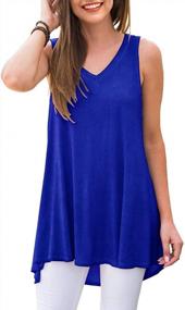 img 3 attached to Stylish And Comfortable AWULIFFAN Sleeveless Tunic Tops For Women This Summer