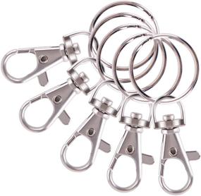 img 2 attached to Package Of 55 WXJ13 Swivel Clasps With Lobster Claw Clasps, Keychain Rings- Ideal For Lanyards