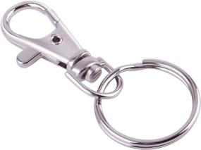 img 1 attached to Package Of 55 WXJ13 Swivel Clasps With Lobster Claw Clasps, Keychain Rings- Ideal For Lanyards